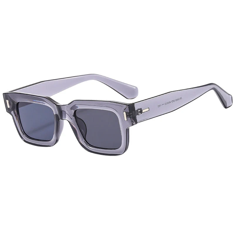 Dame Modische Quadratisk Solbrille med robust ramme og polariserte linser Luvikno