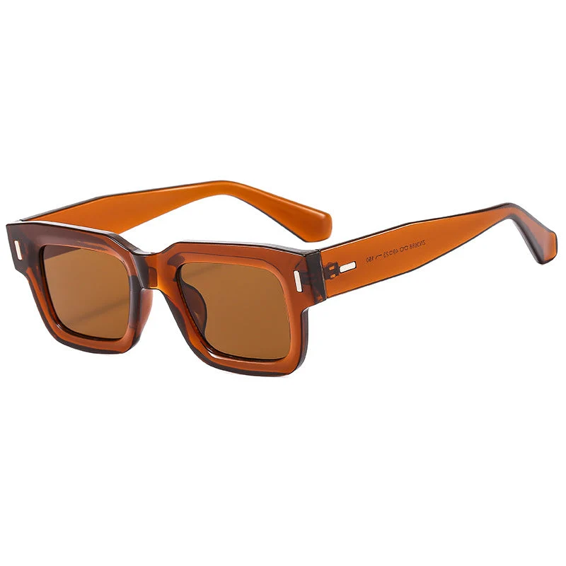 Dame Modische Quadratisk Solbrille med robust ramme og polariserte linser Luvikno