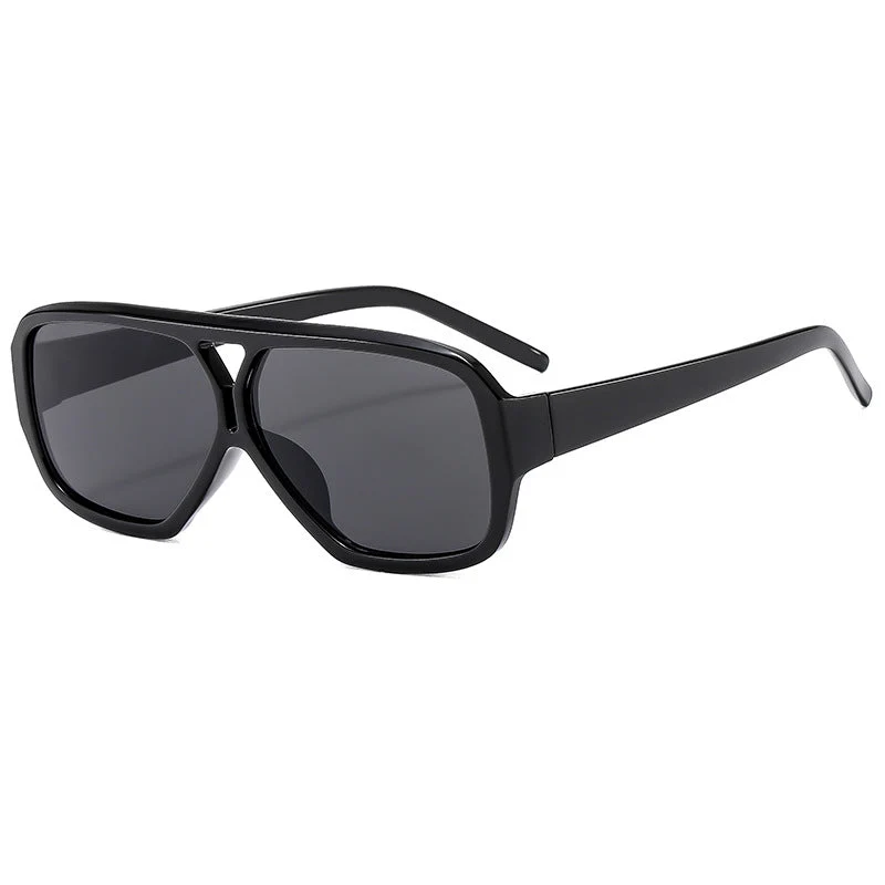 Dame modische oversized solbrille med bred ramme og beskyttende glass Luvikno