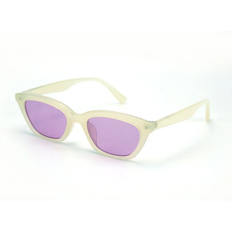 Damer Modische Cat-Eye Solbrille med elegant transparent ramme Luvikno