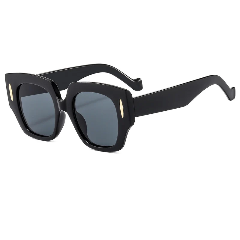 Dame Geometrisk Oversized Solbrille med luksuriøs aksent Luvikno
