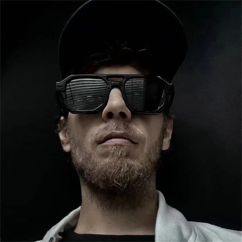 Dame eksklusiv polygonal solbrille med luksuriøst skjoldpadde-mønster Luvikno