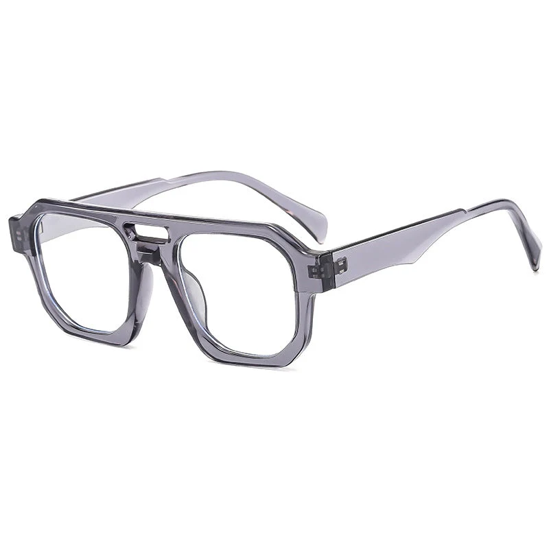 Dame eksklusiv polygonal solbrille med luksuriøst skjoldpadde-mønster Luvikno