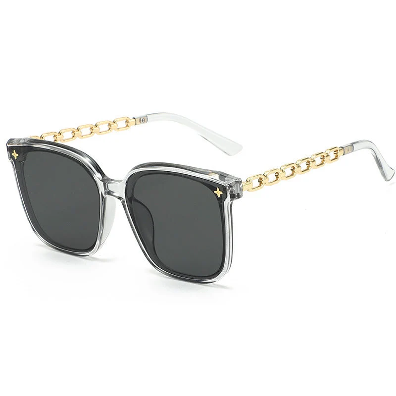 Dame Designer-solbrille med elegante lenker Luvikno