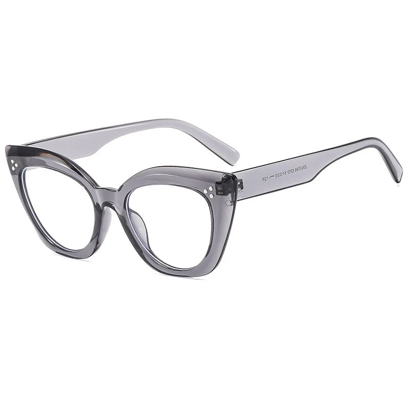 Dame Cat-Eye solbriller med luksuriøse detaljer Luvikno
