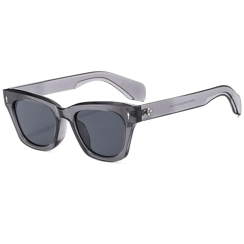 Damer Cat-Eye solbrille med moderne, transparent ramme og UV-beskyttelse Luvikno