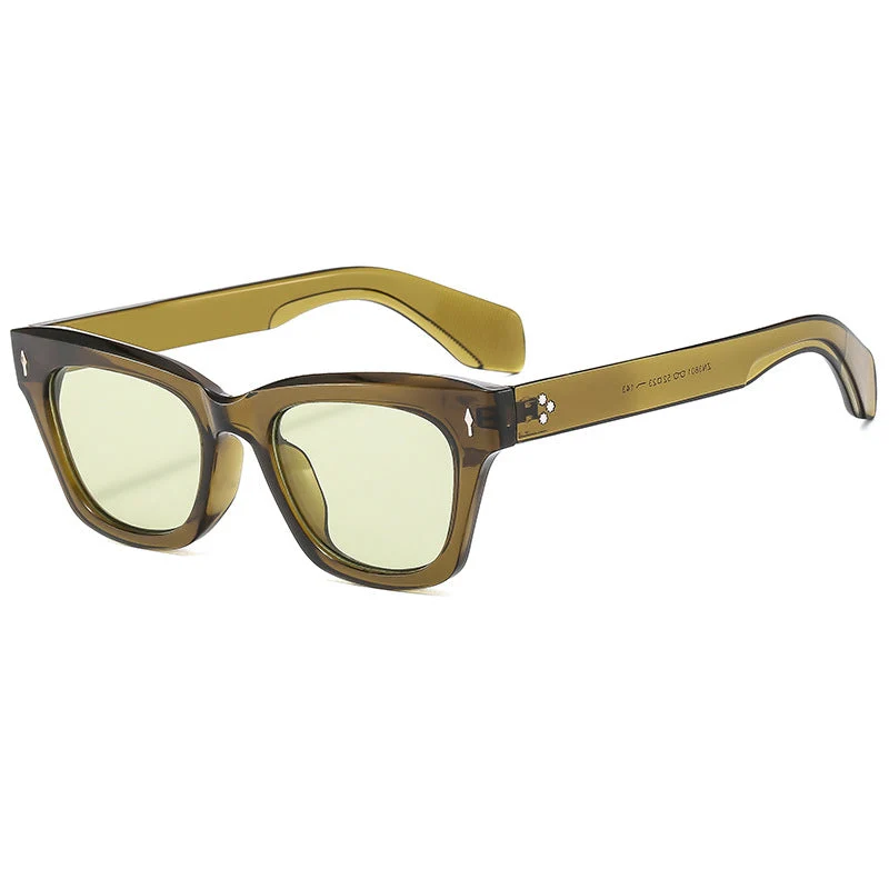 Damer Cat-Eye solbrille med moderne, transparent ramme og UV-beskyttelse Luvikno