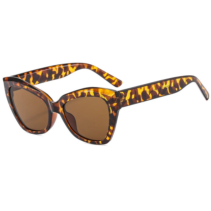 Dame Cat-Eye solbrille med eksklusiv skjoldpaddedesign Luvikno