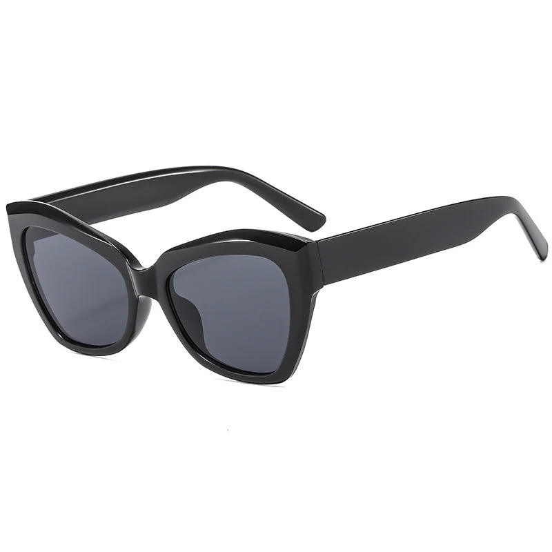 Dame Cat-Eye solbrille med eksklusiv skjoldpaddedesign Luvikno