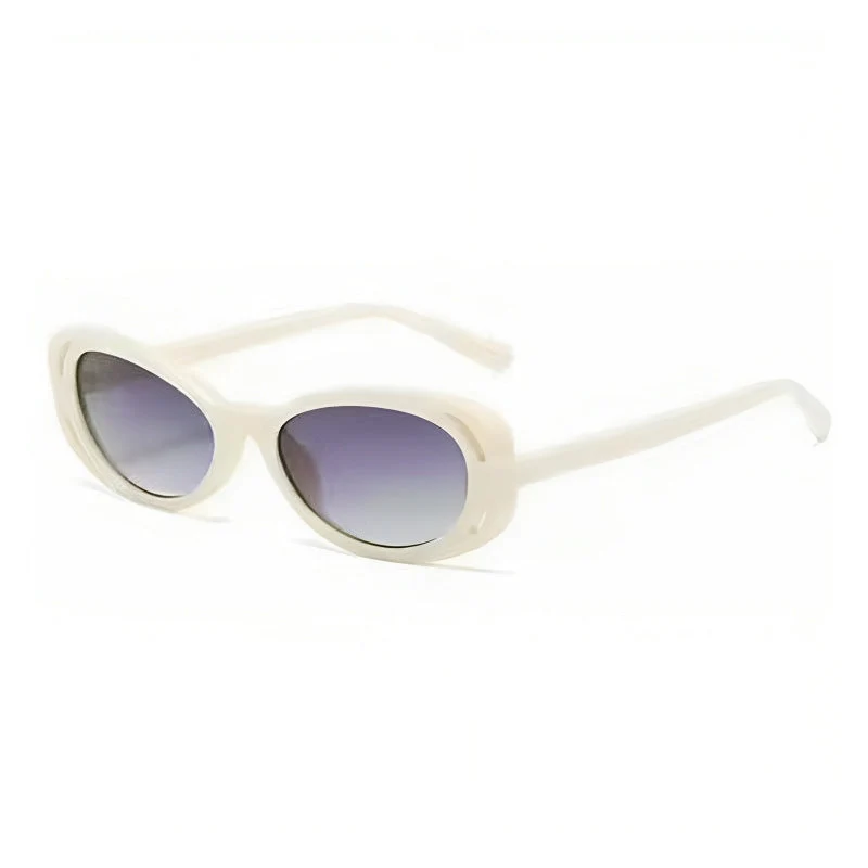 Damer Cat-Eye solbriller med elegant, transparent ramme og UV-beskyttelse Luvikno