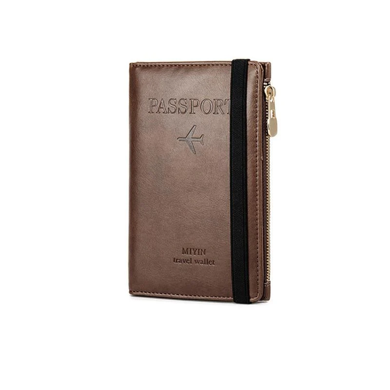 Men's Leather Passport Wallet with RFID Blocking | Luvikno