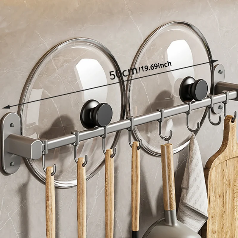 CookEase Küchen-Wandregal – Multifunktionaler Organizer für Deckel, Spatel & Küchenutensilien