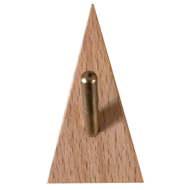 TriLuxe Dreieck Wandhaken – Messing & Massivholz