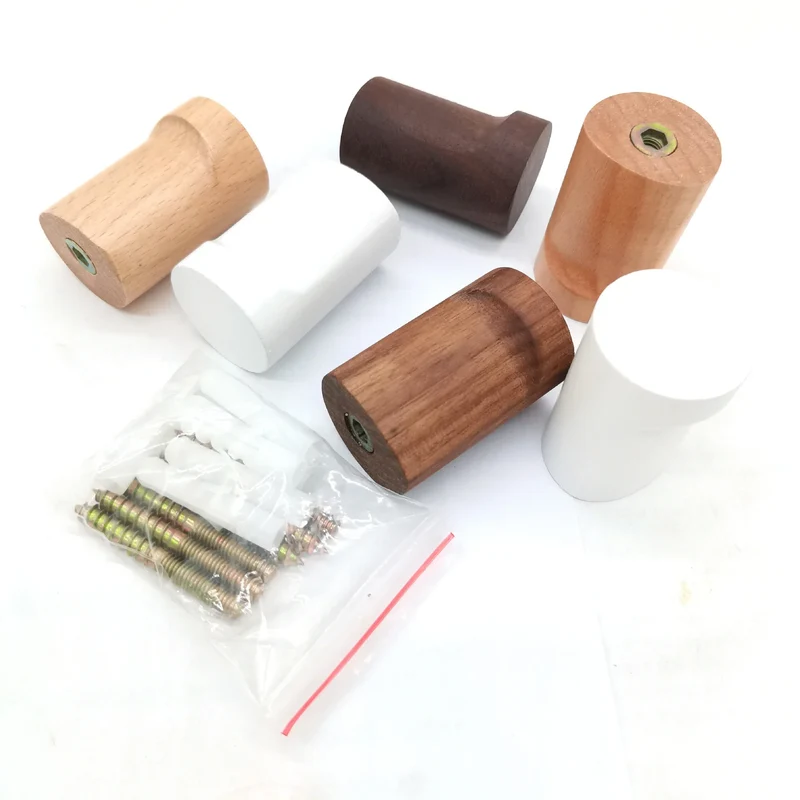 Nurlin Minimalistischer Wandhaken aus Buchen- & Schwarznussholz