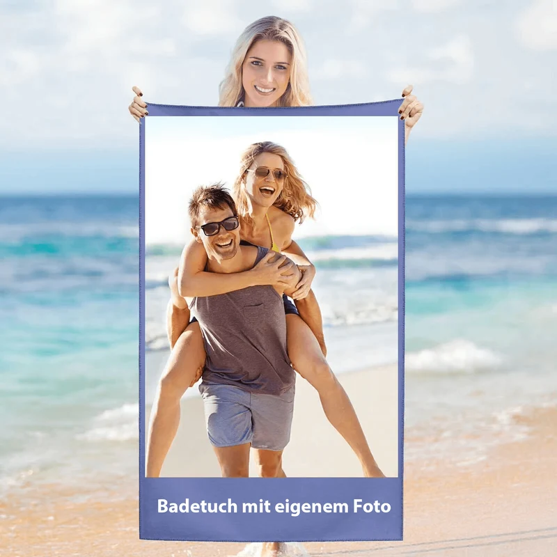 Personalisierbares Badetuch mit eigenem Foto