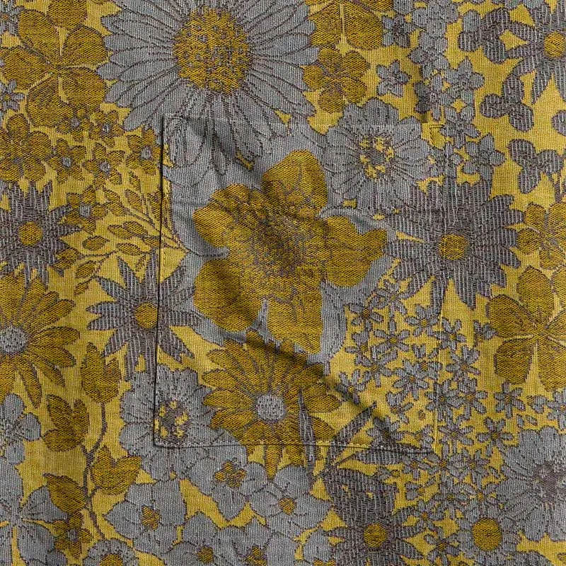 Retro-Bademantel aus Baumwolle mit dezentem Blumenmuster
