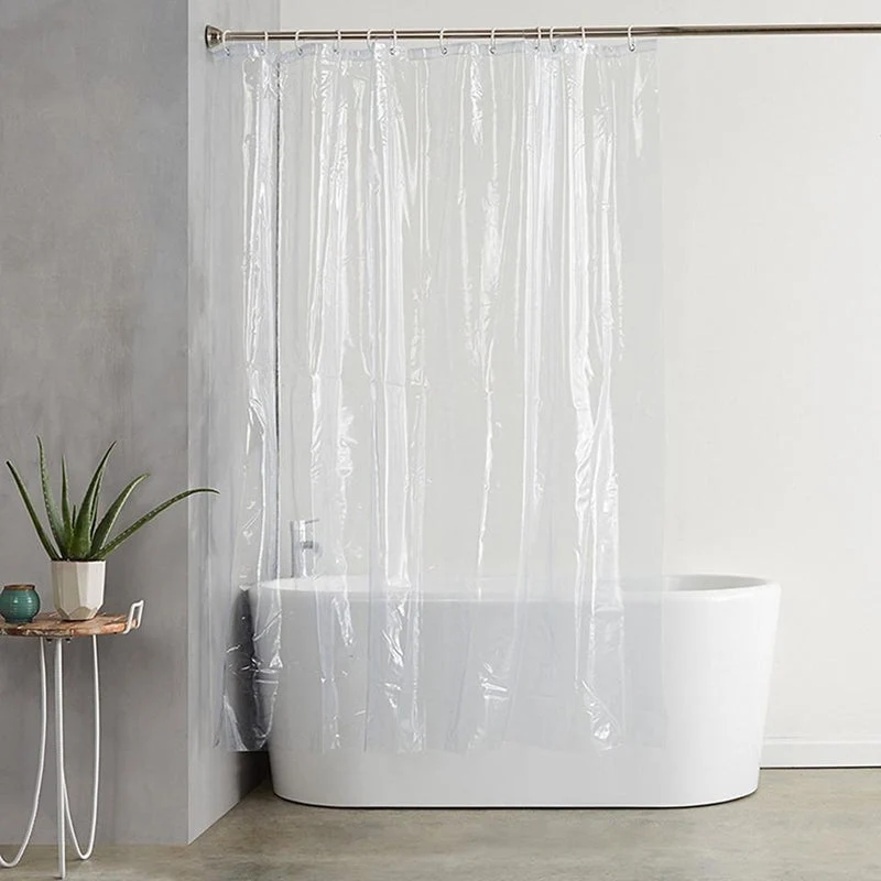 Durchsichtiger Duschvorhang aus Plastik für Badewanne