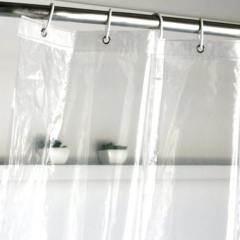 Durchsichtiger Duschvorhang aus Plastik für Badewanne