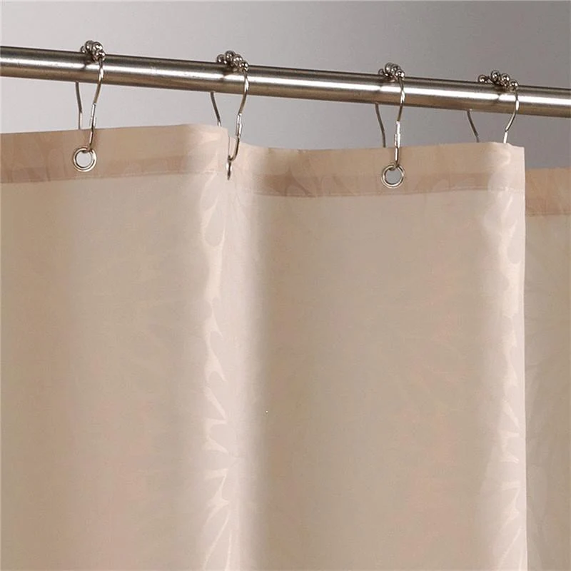 Blickdichter Stoff Duschvorhang in dezentem Beige