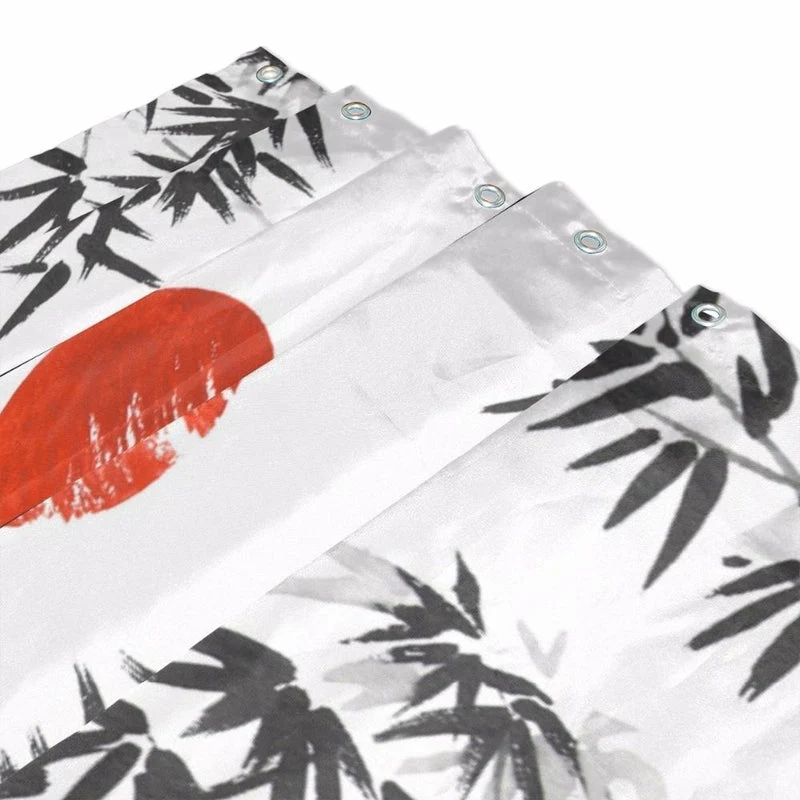 Japanischer Duschvorhang mit Bambus Motiv