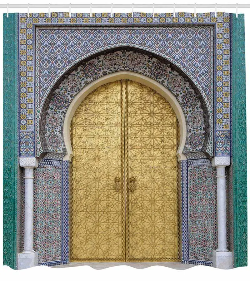 Orientalischer Duschvorhang im marokkanischen Stil
