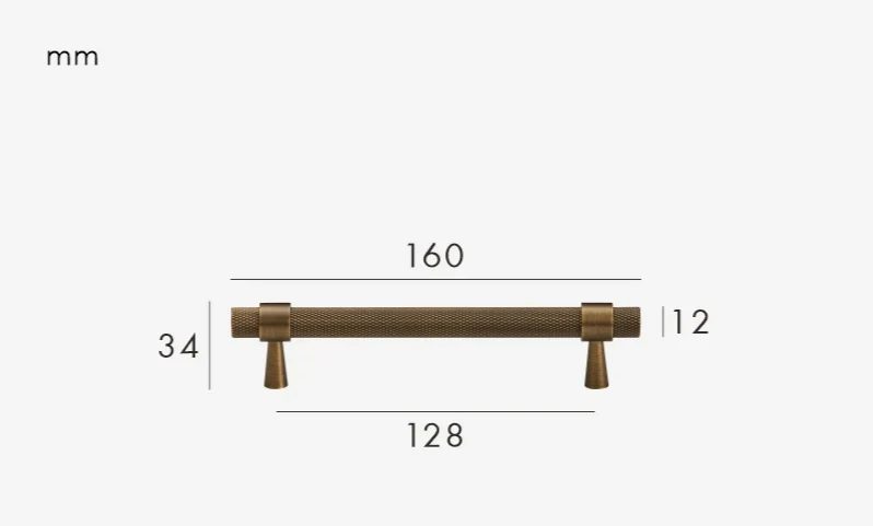Nurlin Massiver Messing T-Bar Griff