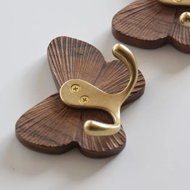 RetroButterfly Wandhaken aus Schwarznuss