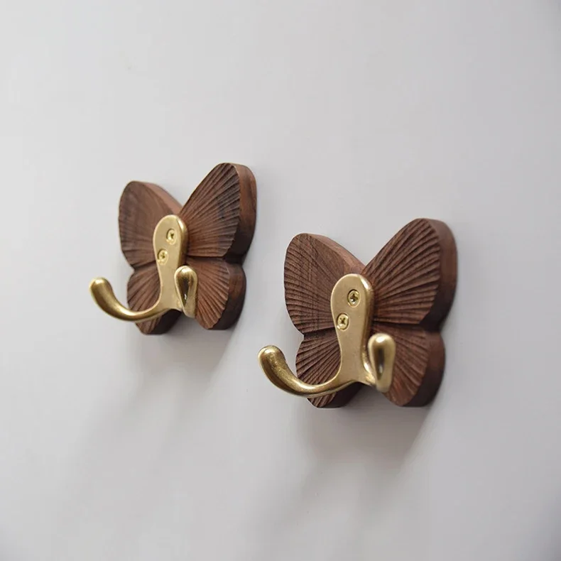 RetroButterfly Wandhaken aus Schwarznuss