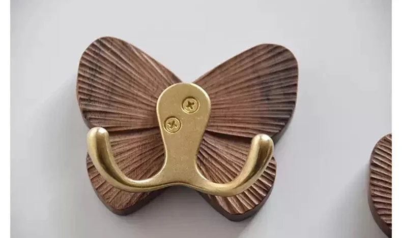 RetroButterfly Wandhaken aus Schwarznuss