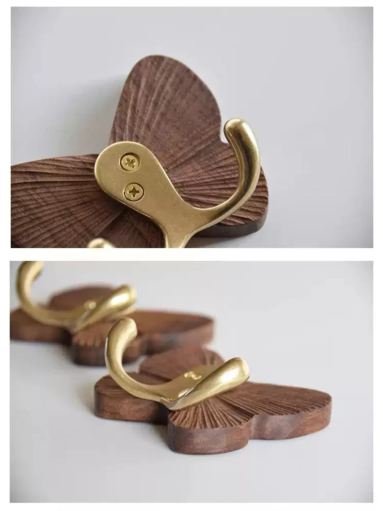 RetroButterfly Wandhaken aus Schwarznuss