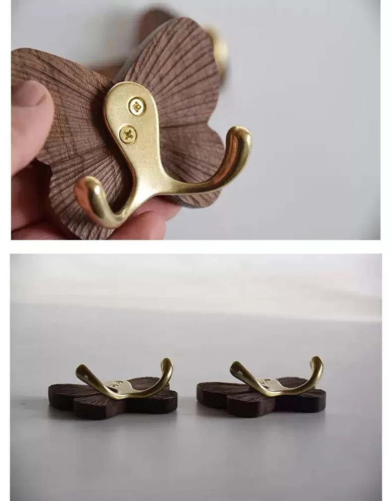 RetroButterfly Wandhaken aus Schwarznuss