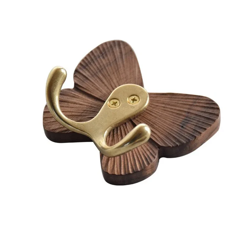 RetroButterfly Wandhaken aus Schwarznuss