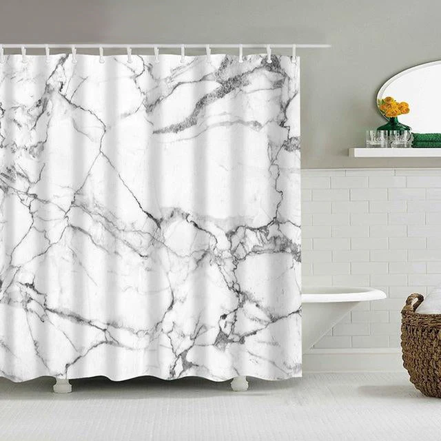 Duschvorhang in moderner Marmor Optik