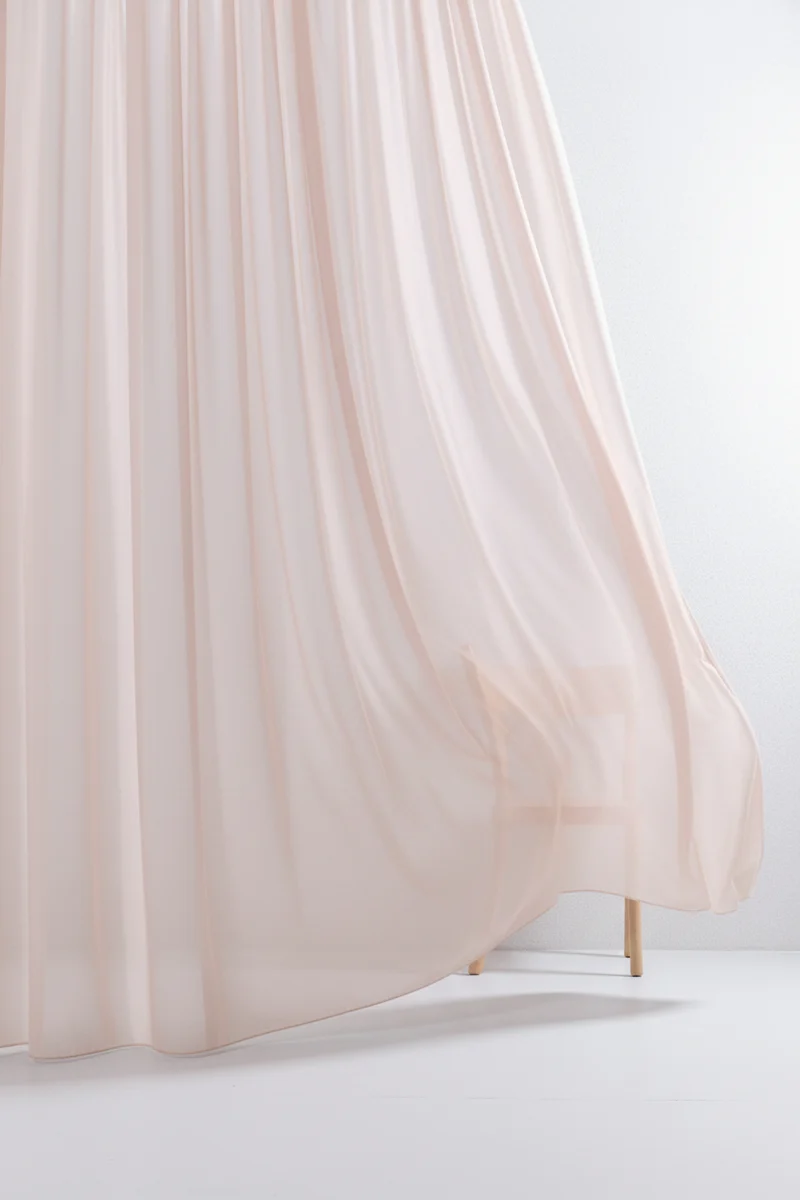 Luxury Sheer Curtains "Georgette" in Peach Colour