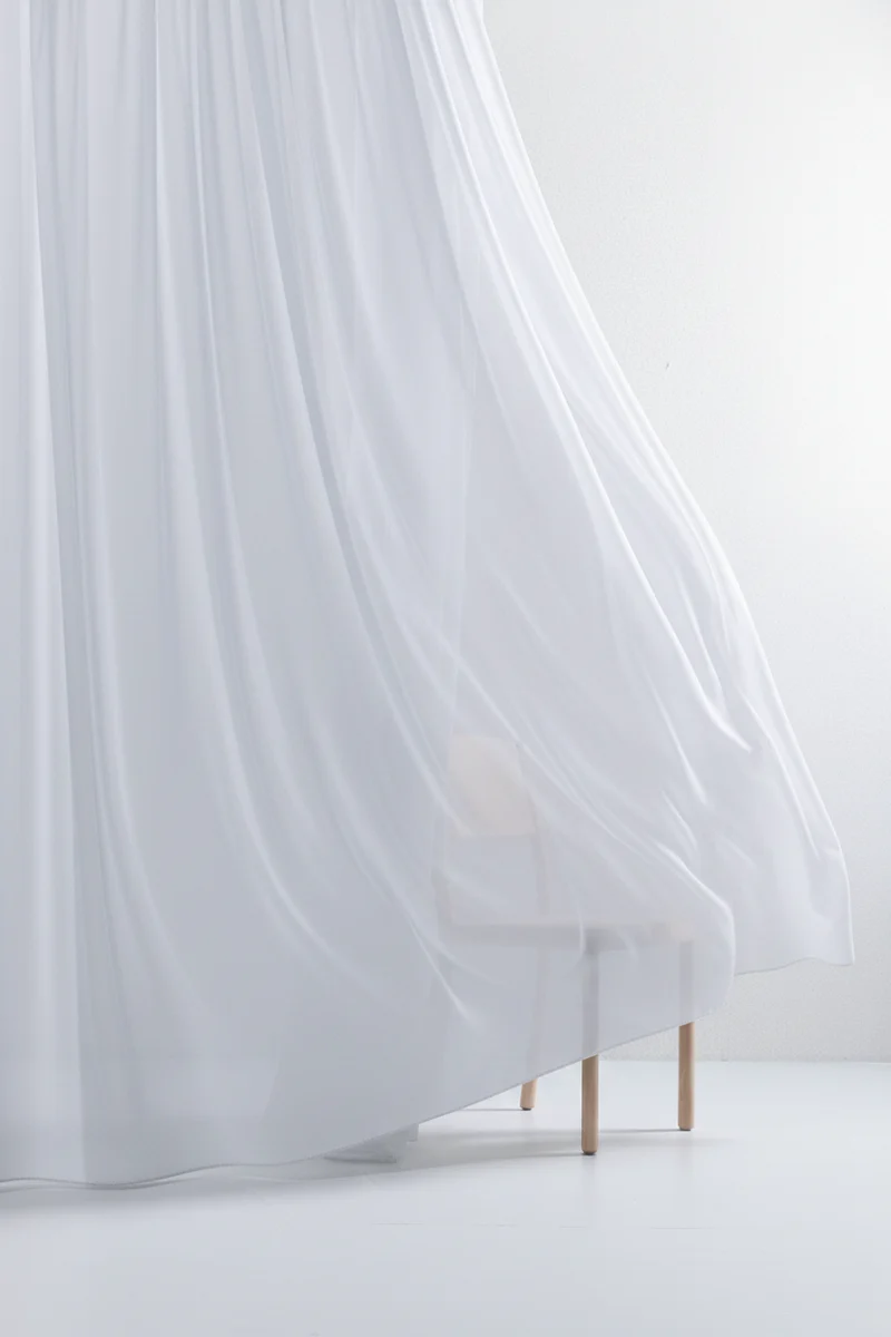 Luxury Sheer Curtains "Georgette" in Powder Blue Colour