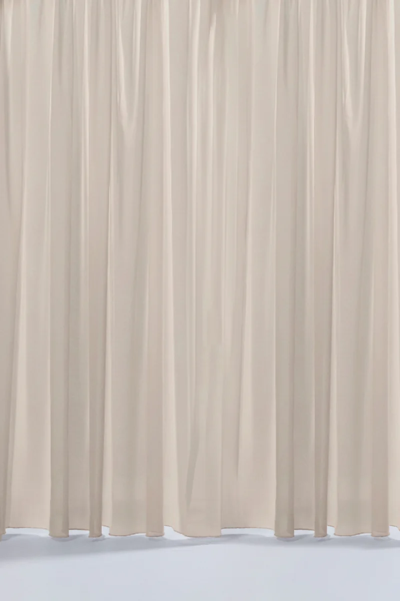 Luxury Sheer Curtains "Georgette" in Sand Colour