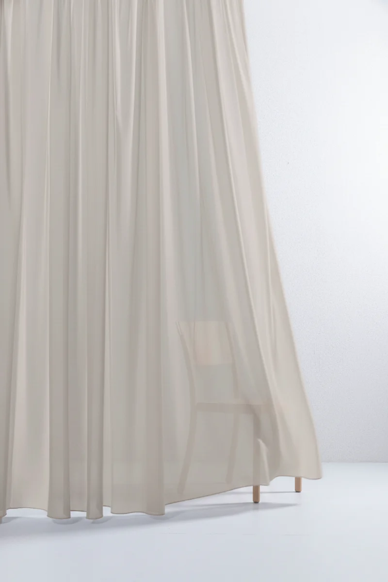 Luxury Sheer Curtains "Georgette" in Bronze Colour