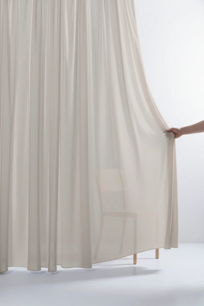 Luxury Sheer Curtains "Georgette" in Bronze Colour
