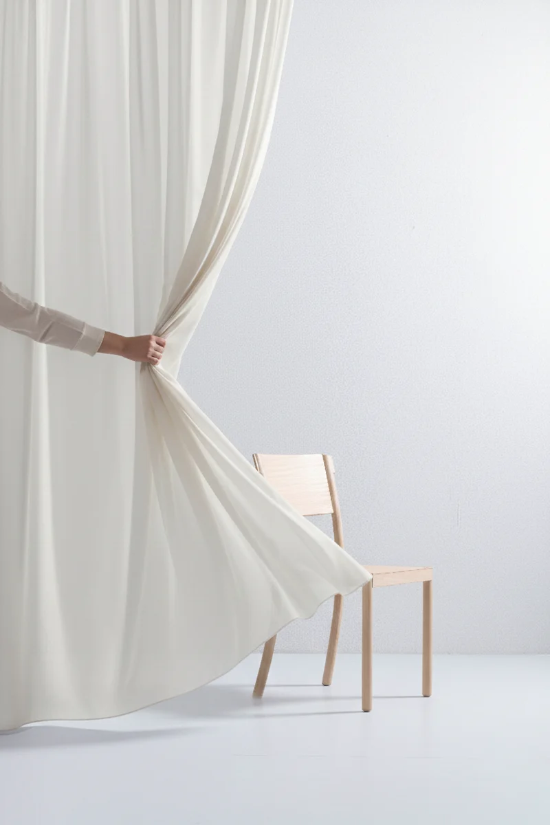 Luxury Sheer Curtains "Georgette" in Beige Colour