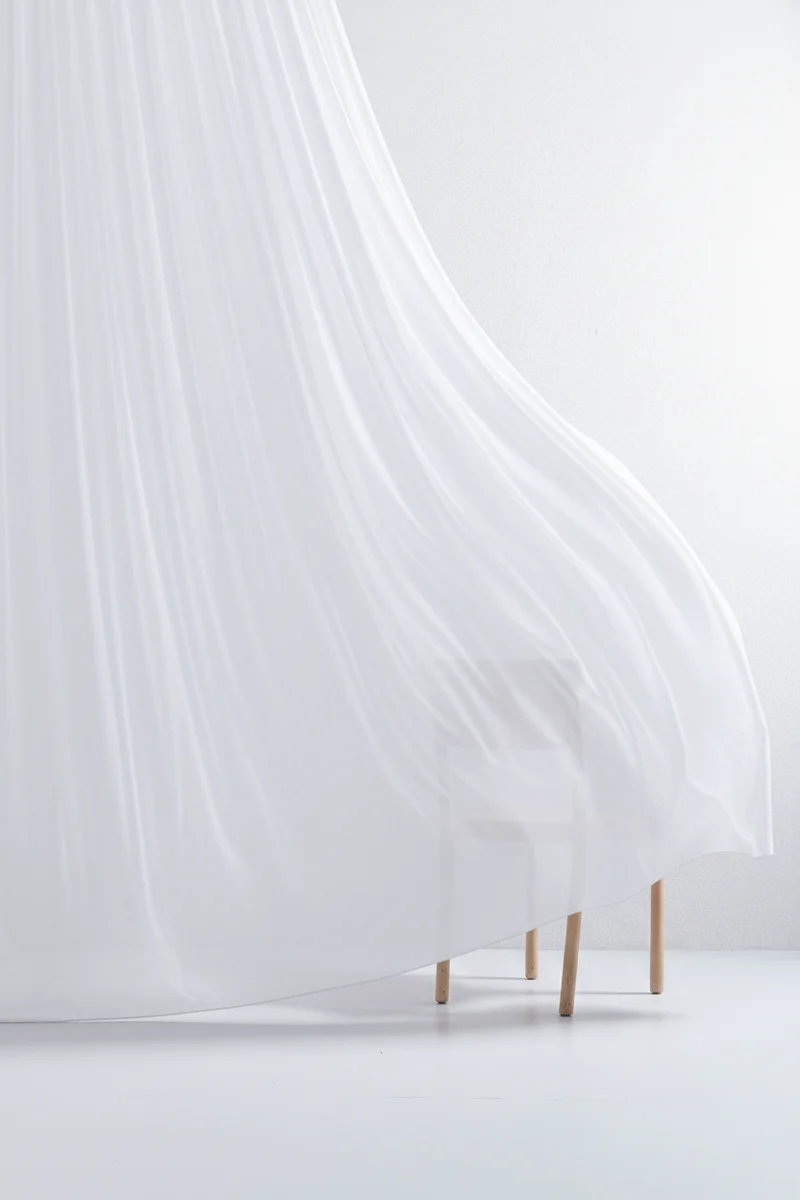 Luxury Sheer Curtains "Georgette" in White Colour