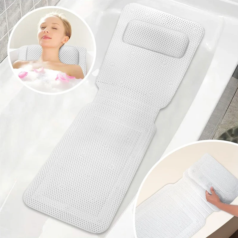 HydroComfort Rutschfeste Badewannenmat mit Kissen