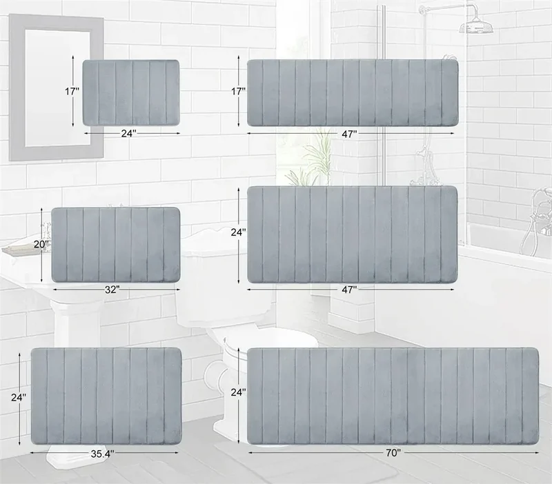LuxSoft Memory Foam Badematte