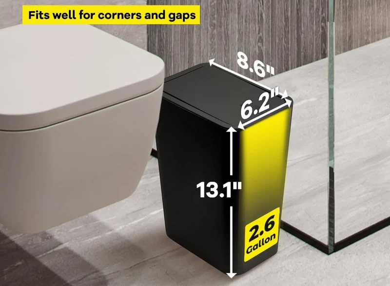 EcoPress 10L Mülleimer für Badezimmer