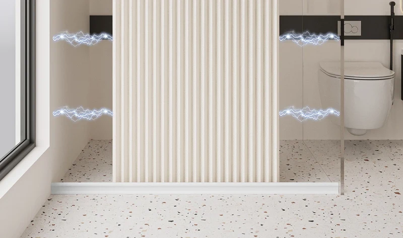 AquaFold Luxe – Faltbares Duschvorhang mit Akkordeon-Design