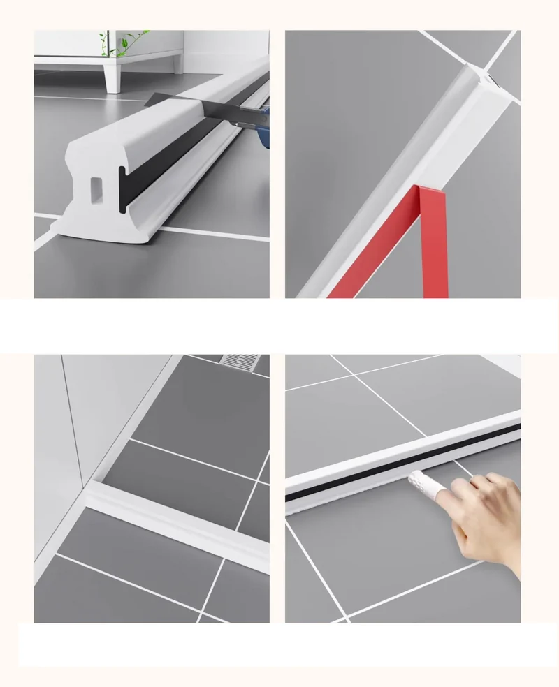 AquaFold Luxe – Faltbares Duschvorhang mit Akkordeon-Design