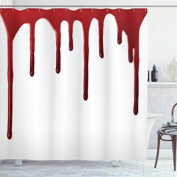Horror Duschvorhang mit blutigem Motiv