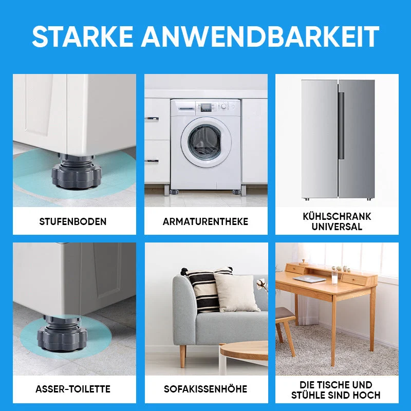 4 stykker høydejusterbar vaskemaskinstativ | Luvikno