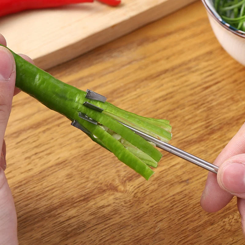 Rustfritt Stål Plum Blossom Løk Cutter | Luvikno