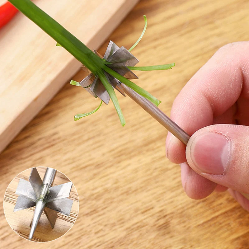 Rustfritt Stål Plum Blossom Løk Cutter | Luvikno