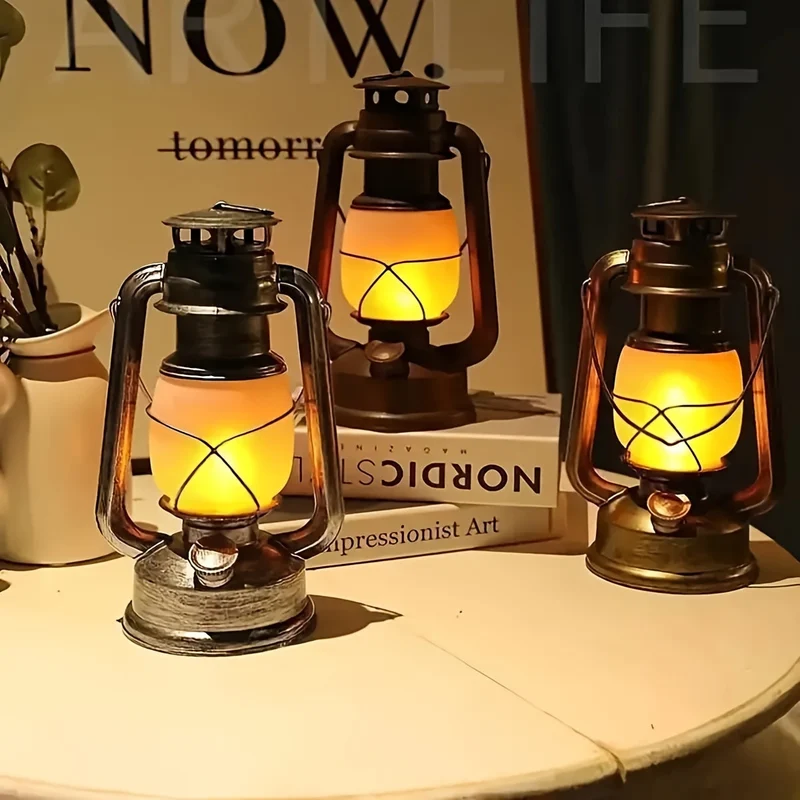 RetroGlow Lantern – Vintage LED Lantern med Flamme Lys Effekt | Luvikno